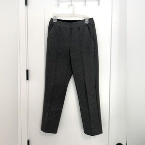 The Group Babaton -  Straight Leg Grey Flannel Pleated Pull On Pants